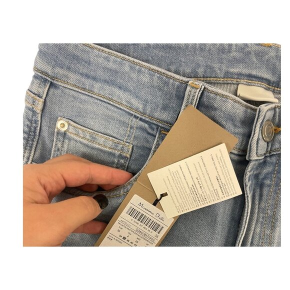 Massimo Dutti Women Jeans EU 36 US 4 Blue Cropped Mid Rise Slim Fit 5060/817 NWT - Picture 4 of 16